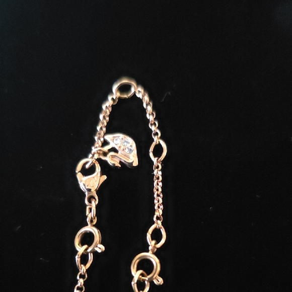 Swarovski Gold Heart Necklace with Silver Accents - Picture 5 of 7